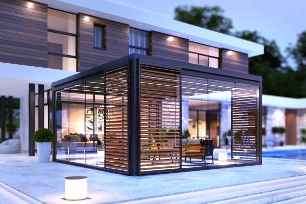 Velaris ViewLine – Aluminium-Lamellenwände für Terrassen und Pergolen