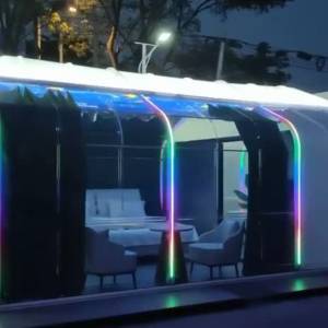 Panorama-Pavillons aus Polycarbonat-Massivplatten